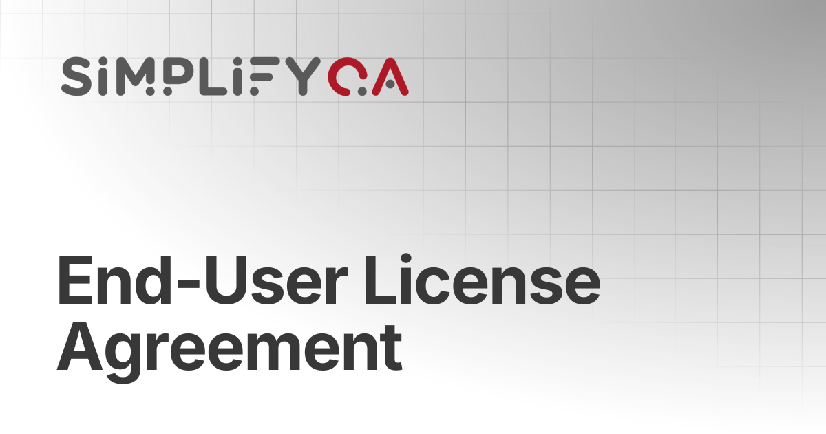 End-User License Agreement | SimplifyQA Help Doc