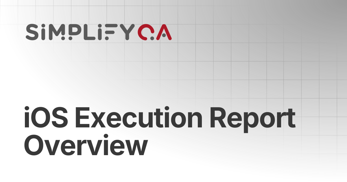 iOS Execution Report Overview | SimplifyQA Help Doc