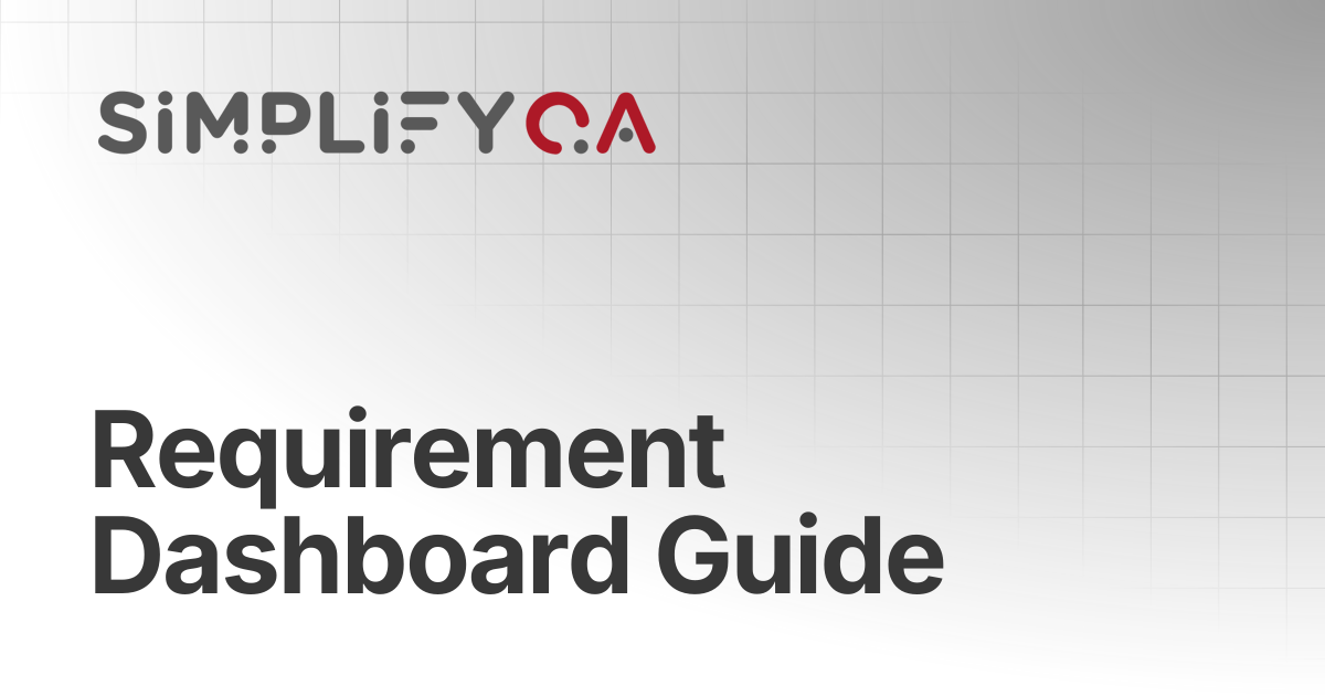 Requirement Dashboard Guide | SimplifyQA Help Doc