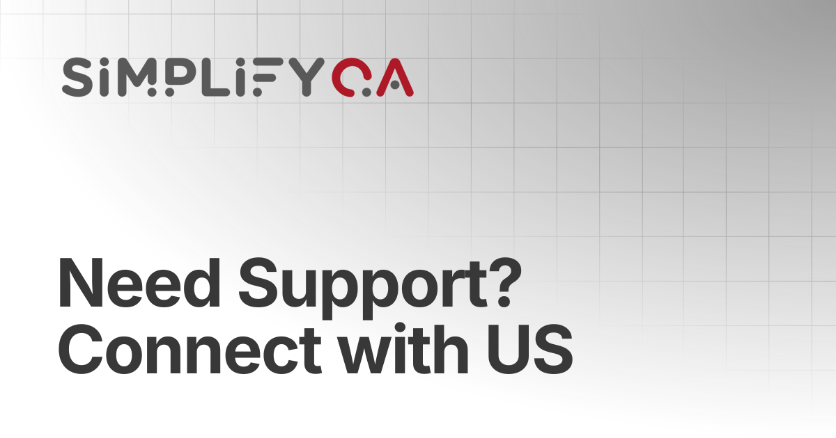 Need Support? Connect with US | SimplifyQA Help Doc