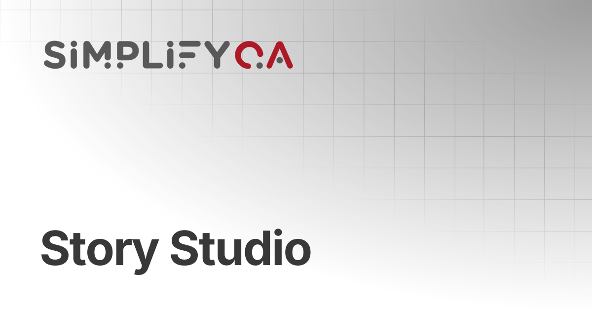 Story Studio | SimplifyQA Help Doc