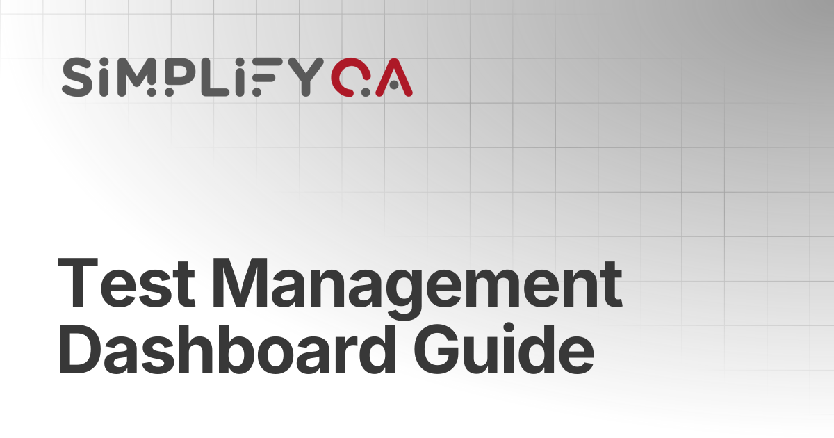 Test Management Dashboard Guide | SimplifyQA Help Doc