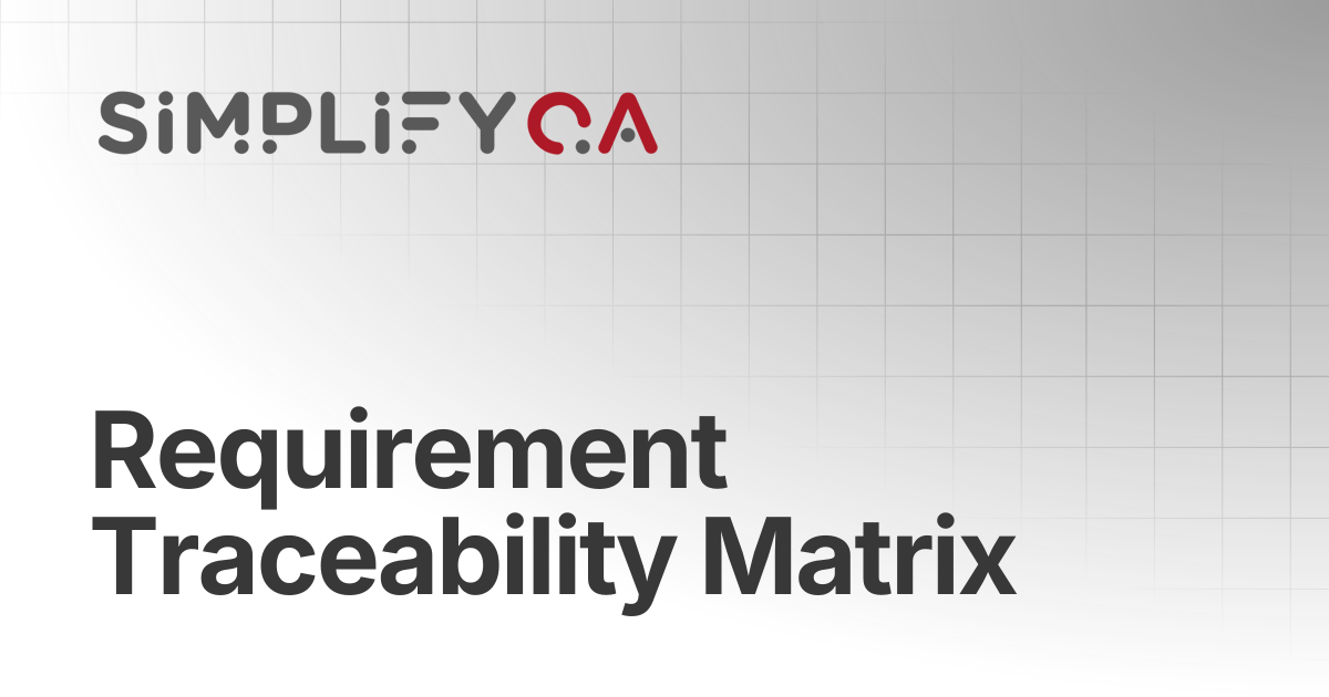 Requirement Traceability Matrix | SimplifyQA Help Doc